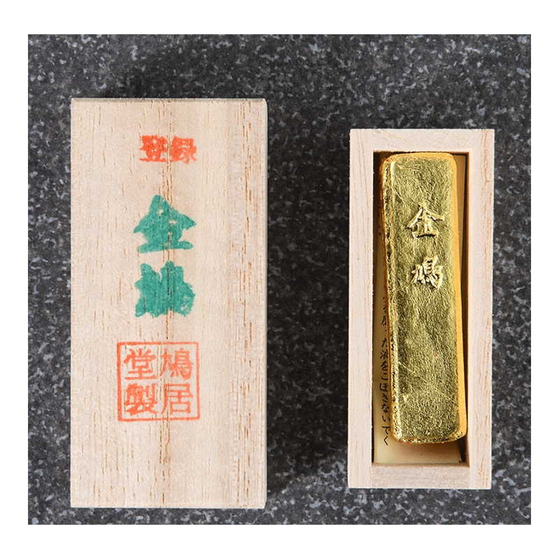 煙波日本鳩居堂金鳩福龍朱墨油煙墨條墨塊墨錠