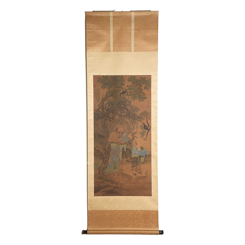 元 張雨 七言律詩　二玄社 　掛軸 複製 元 張雨 七言律詩 掛軸 画 縦108.4×横42.6cm 二玄社 中国