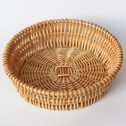 Rattan Steamed Bun Basket, Household Fruit Basket, Kitchen Basket, Desktop Storage Wicker Bread Basket, Woven Storage Basket