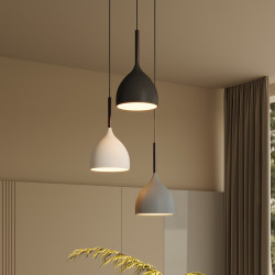 Nordic Restaurant Chandelier with Three Heads, Modern Minimalist Creative Personality Bar Counter Lighting, Home Dining Room Light, Linear Dining Room Light