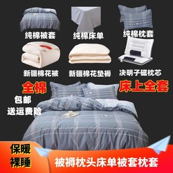 Pure Cotton Bedding, Quilt Core, Xinjiang Cotton Bedding, Full Set, Spring, Autumn and Winter Six-Eight Piece Set
