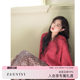 Christmas red 2024 Autumn and Winter Lazy V-neck Knitted Sweater for Women Loose Slim Soft Gluten Pullover Wool Sweater