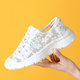 Tt/Mm/Toms women's shoes breathable single mesh thin lace mesh shoes trendy 2025 summer thick sole mesh small white shoes