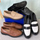 Foreign trade large size export women's loafers low heel small single shoes European and American fashion lazy Maillard color