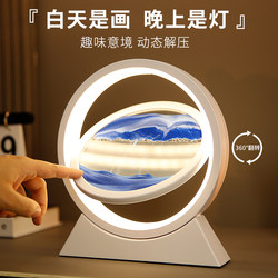 Quicksand Painting Ornaments, Creative Night Lights, Art Hourglasses, Home Living Room, Wine Cabinet, Tv Cabinet Decorations, Souvenirs and Gifts