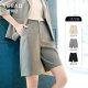 Yalida's new black five-point pants casual straight mid-trousers for women 2025 summer new thin pants suit shorts