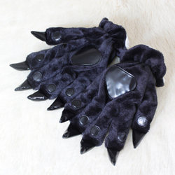 Claw gloves Cute dinosaur men and women thickened winter warmth and windproof Korean version cartoon cat bear claw plush