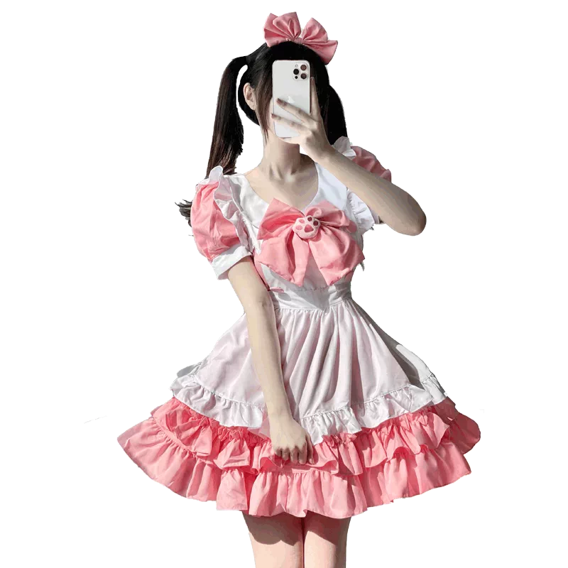 lolita女仆装二次元日系软妹洋装女佣服cosplay动漫洛丽塔连衣裙-Taobao