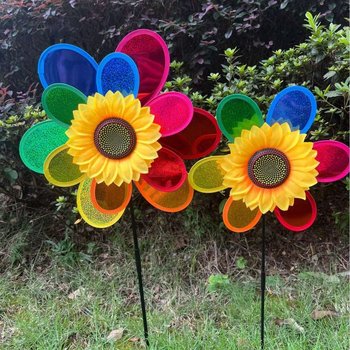 Sunflower windmill outdoor decoration stall baby car