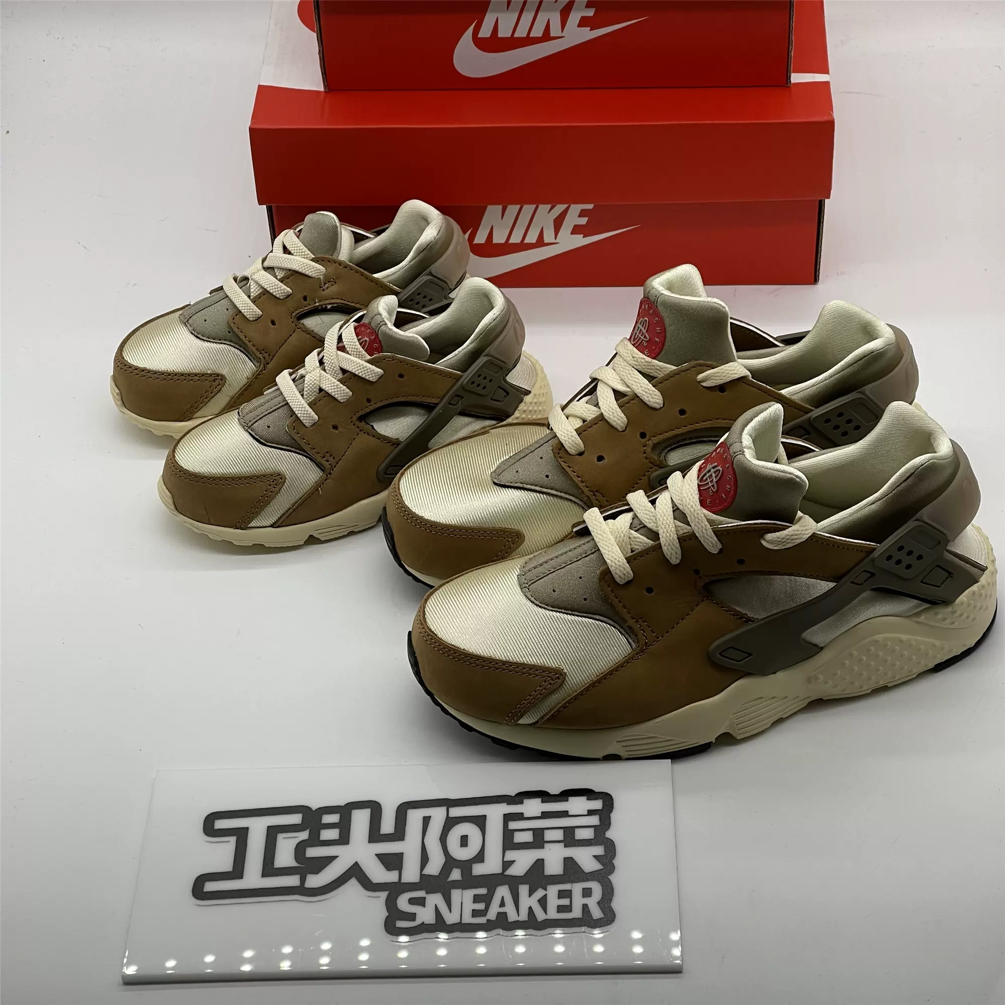 阿菜Stussy x Nike Air Huarache DesertOak 漠棕童鞋DH3323-200-Taobao