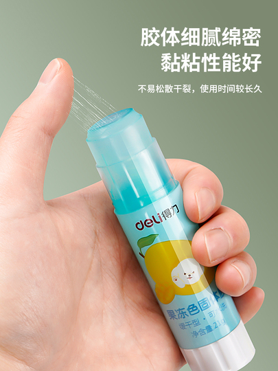 デリ 子供用 ゼリーのり スティック - 21g、高粘度、透明色