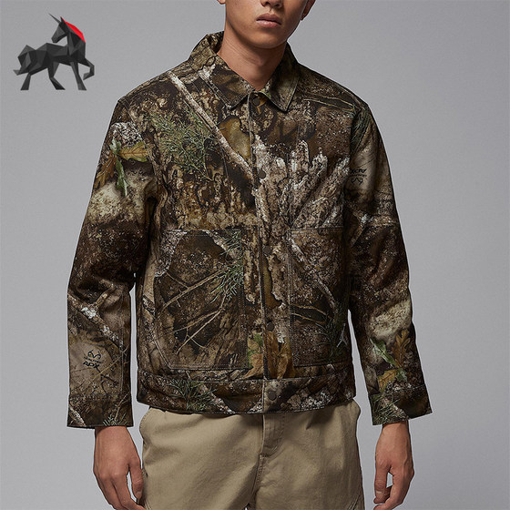 
Nike/Nike genuine Jordan men's casual lapel retro warm sports cotton clothing HV0650-222