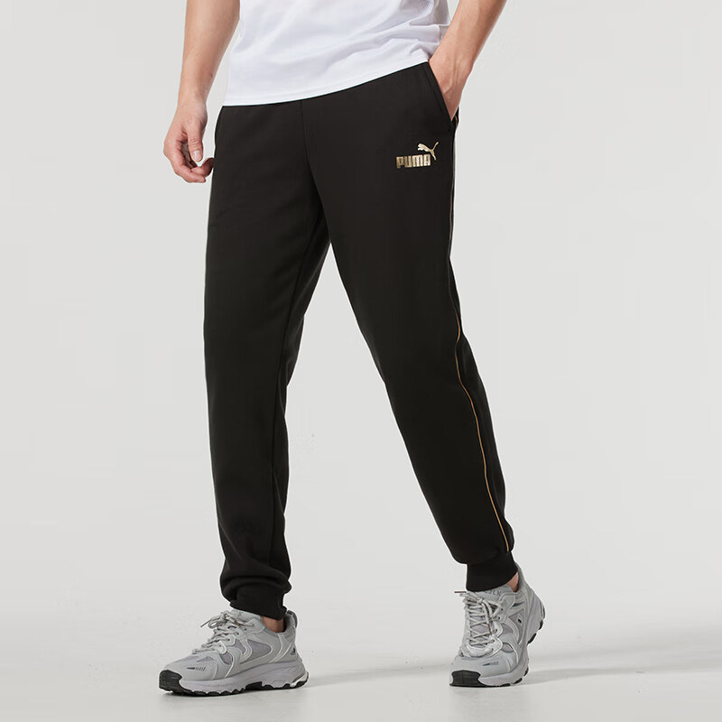 Puma, Puma официальные аутентичные новые зимние мужские трикотажные плюс бархатные теплые повседневные брюки 685331-01