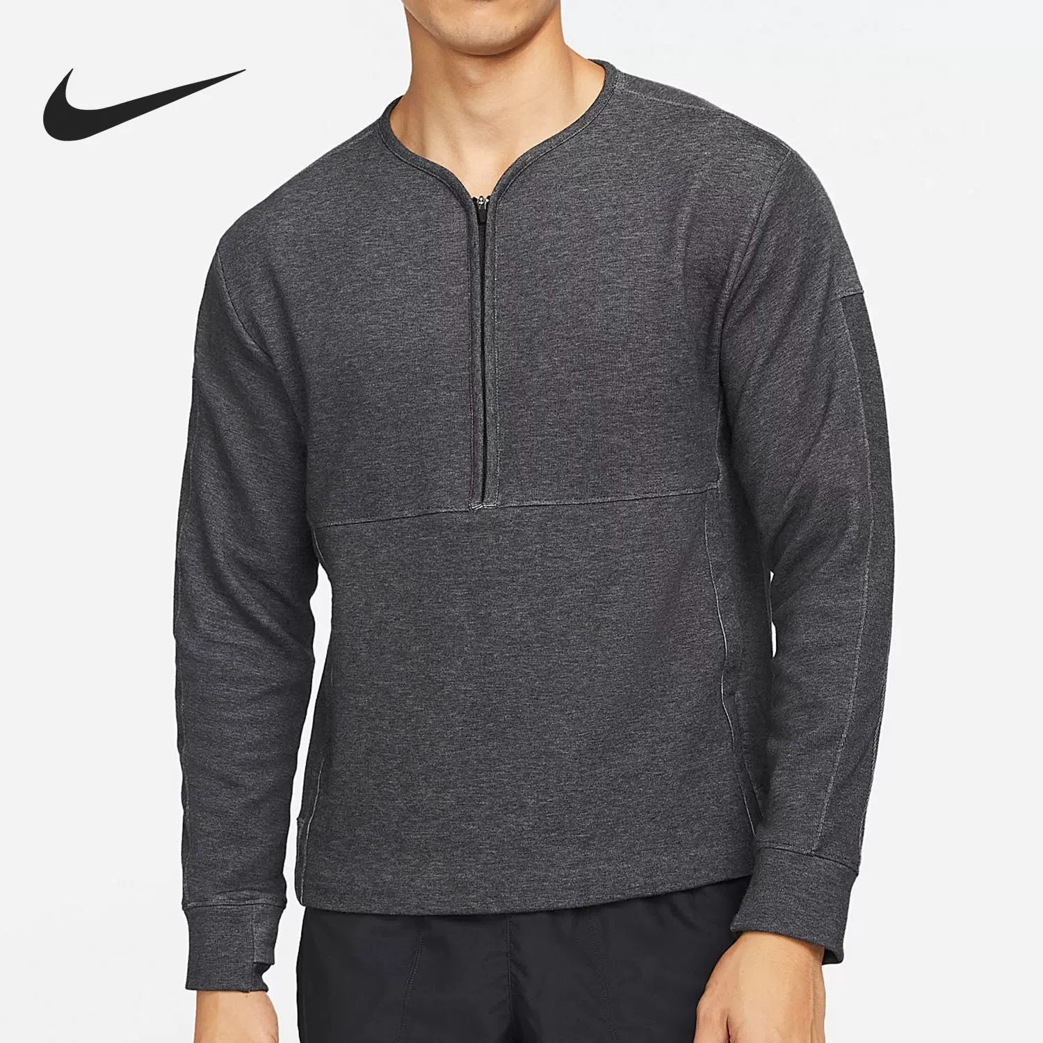 Nike/耐克官方正品男子时尚潮流半拉链休闲运动卫衣DD2187-010-Taobao