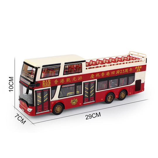 香港バスミニカー 香港バス合金モデル - 二階建て観光車のおもちゃ