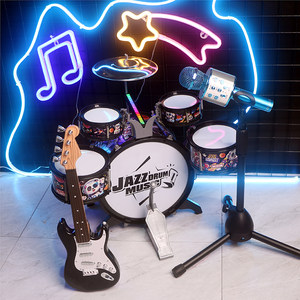 
Drum children's toys for beginners playing drum instruments jazz drums for home use boys 3-6th birthday gifts