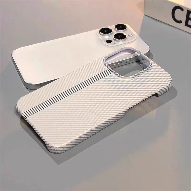 Simple fiber pattern personality ins style Apple phone case Film shell ...