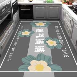 Diatom Mud Kitchen Floor Mat, Non-Slip, Oil-Proof, Wipeable, No-Wash, Absorbent Mat, Dirt-Resistant Doormat, Household Carpet, Full Coverage