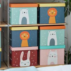 Cartoon Storage Box for Home Use, Snacks, Toys, Children's Gift Box, Storage and Organization, Bedroom Storage Box, Carton, Book Box