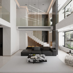 Italian Villa Living Room Lamp Duplex Apartment Living Room Dining Room Lamp Designer Led Linear Staircase Chandelier