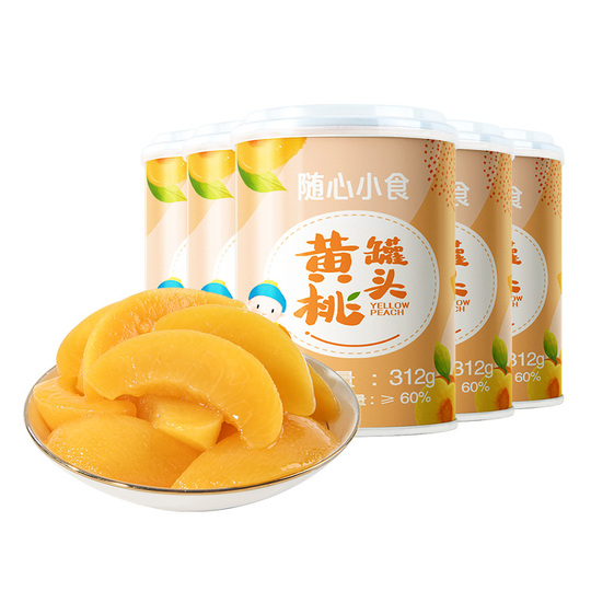 桃缶(=^・・^=) Qia Qia 黄桃缶詰 312g x 5パック