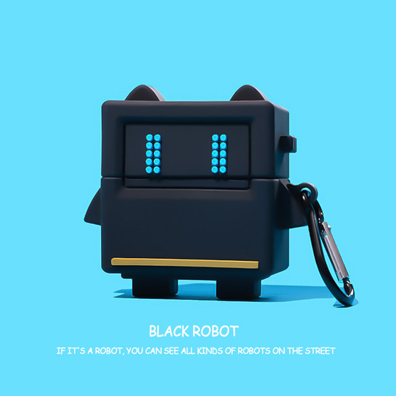 
Suitable for airpods4 protective case airpodspro3 protective case airpodpro2 headphone case airpord3pro bluetooth airpord4 apple ipods third generation box silicone robot