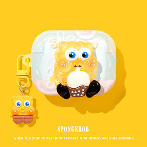Suitable for airpods4 protective case airpodspro3 protective case airpodpro2 headphone case airpord3pro Bluetooth airpord4 Apple ipods third and fourth generation box SpongeBob SquarePants