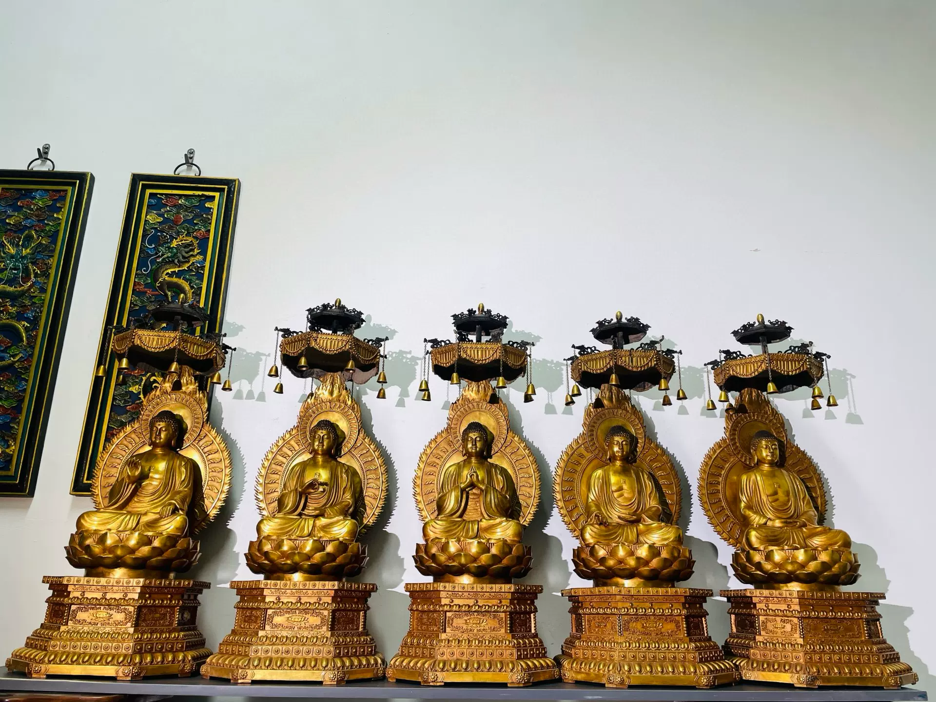 ★総玉、双頭龍の船　オブジェ　順風満帆手彫り新品★定価8万以上大幅値下げ 纯铜龙船摆件一帆风顺龙头船龙帆船家用玄关办公室店铺开业装饰品