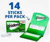 New american original trident xylitol chewing gum bubble gum a box of 15/12 packs spearmint mint