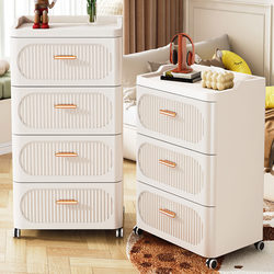 Drawer-Type Storage Cabinet for Home Use, Mobile Thickened Storage Cabinet, Multi-Layer Plastic Chest of Drawers for Living Room, Bedside Snacks