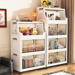 Multi-Layer Children's Toy Storage Box, Large Capacity, Home Living Room Book Storage Box, Foldable Snack Storage Box