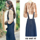 The story of Rose Huang Yimei Liu Yifei same denim skirt for women in summer mid-length high-waisted A-line strap skirt