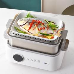 High-Temperature Porcelain White Plate Suitable for Steaming and Stewing, Steaming Dishes and Fish, Large Household Fish Plate, Rectangular Fish Dish