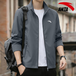 
ANTA stand collar jacket men's soft shell winter and spring new casual loose outdoor windproof jacket warm sports windbreaker