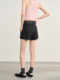 orange desire simple and versatile slim trousers for women 2024 summer new textured shorts white pants