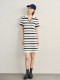 Orange Desire contrasting POLO collar knitted dress female 2024 summer new commute holiday skirt
