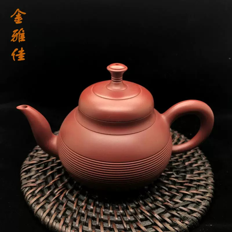 潮州手工朱泥紫砂壶全手工茶壶章燕明制作101至200ml手拉壶