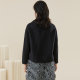 Jinju 2025 Spring and Autumn New High-end Double-Side Wool Coat Temperament Loose Lapel Kowloon Horn Button Short Jacket