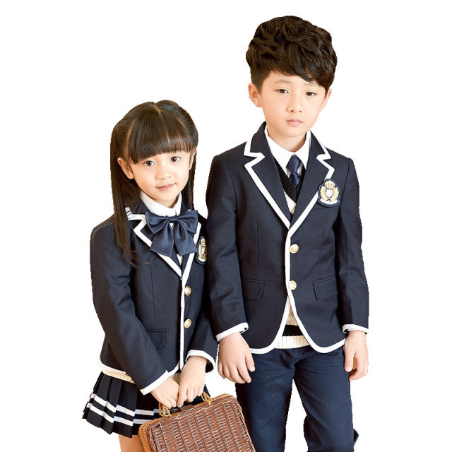 Class service boys and girls children's children's clothing autumn and winter Korean version of kindergarten service elementary school student suit school uniform set
