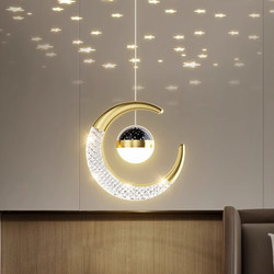 Bedroom Bedside Small Chandelier Nordic Light Luxury Background Wall Lamp Modern Minimalist Master Bedroom Creative Starry Sky Ceiling Room Lighting
