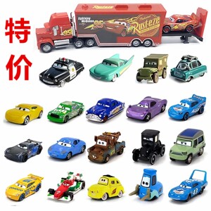 
Cars 3 Alloy Toy Car Lightning McQueen Plate Trailer Black Storm Car Uncle Wang Mai