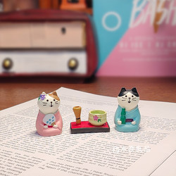 Japanese Zakka Miscellaneous Goods Chinese Valentine's Day Japanese-Style Yukata Cat Desktop Decoration Gift Car Ornament Cartoon