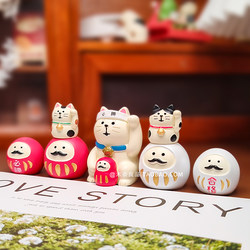 Guaranteed Success in Exams, Miscellaneous Goods, Cat Figurine, Success in Exams, Good Luck, Daruma Mini Desktop Ornament, Student Gift