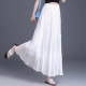 2024 Spring and Summer New Black Slimming Versatile Cake Skirt High Waist Large Size A-Line Long Skirt Pleated Skirt Umbrella Skirt