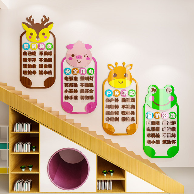 Good habit development wall stickers kindergarten environmental ...