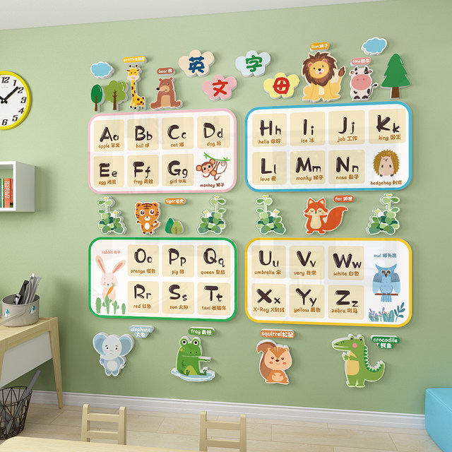 26 English Alphabet Wall Stickers for Children's Rooms, Kindergarten ...