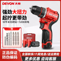 Daiyou Pocket Drill 12V Brushless Lithium Battery 50N Electric Hand Drill Household Multifunctional Hand Drill 5208/5209