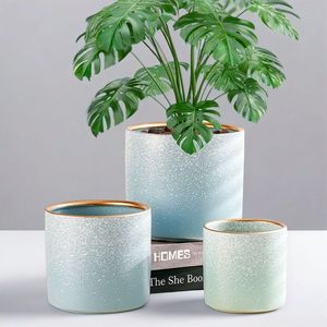 
Nordic style ceramic flower pots large diameter gradient potted plant household money tree Phalaenopsis large special clearance