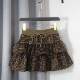 Pumping rope with hot girl ruffled puffy skirt women autumn and winter anti -suede high -waist skirt leopard cake skirt
