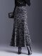 2024 autumn and winter new high-waist slim hip skirt for women mid-length fishtail skirt temperament printed one-step skirt
